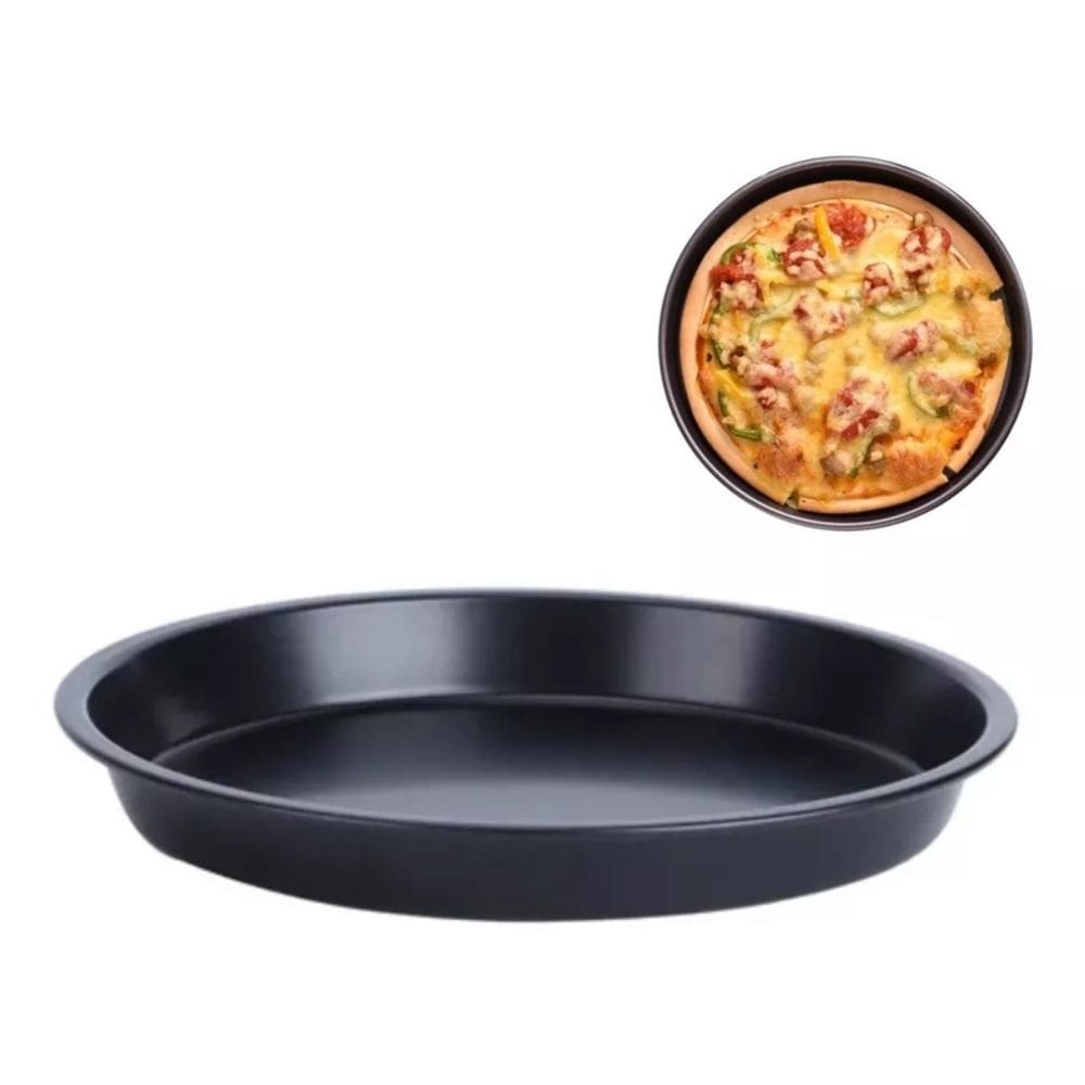 Molde de pizza redondo antiaderente de 29 cm de diâmetro