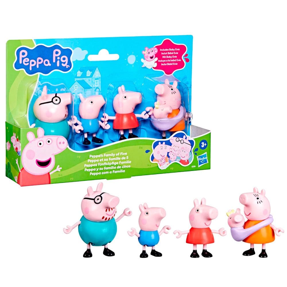 Peppa Pig e Sua Familia com Bebê Evie Pig G0506 - Hasbro