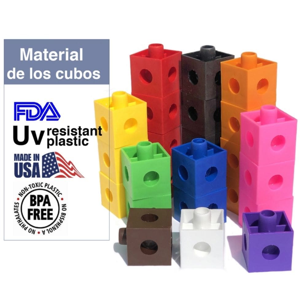 Cubos Unifix Multi-Link 100 cubos conectáveis com bolsa