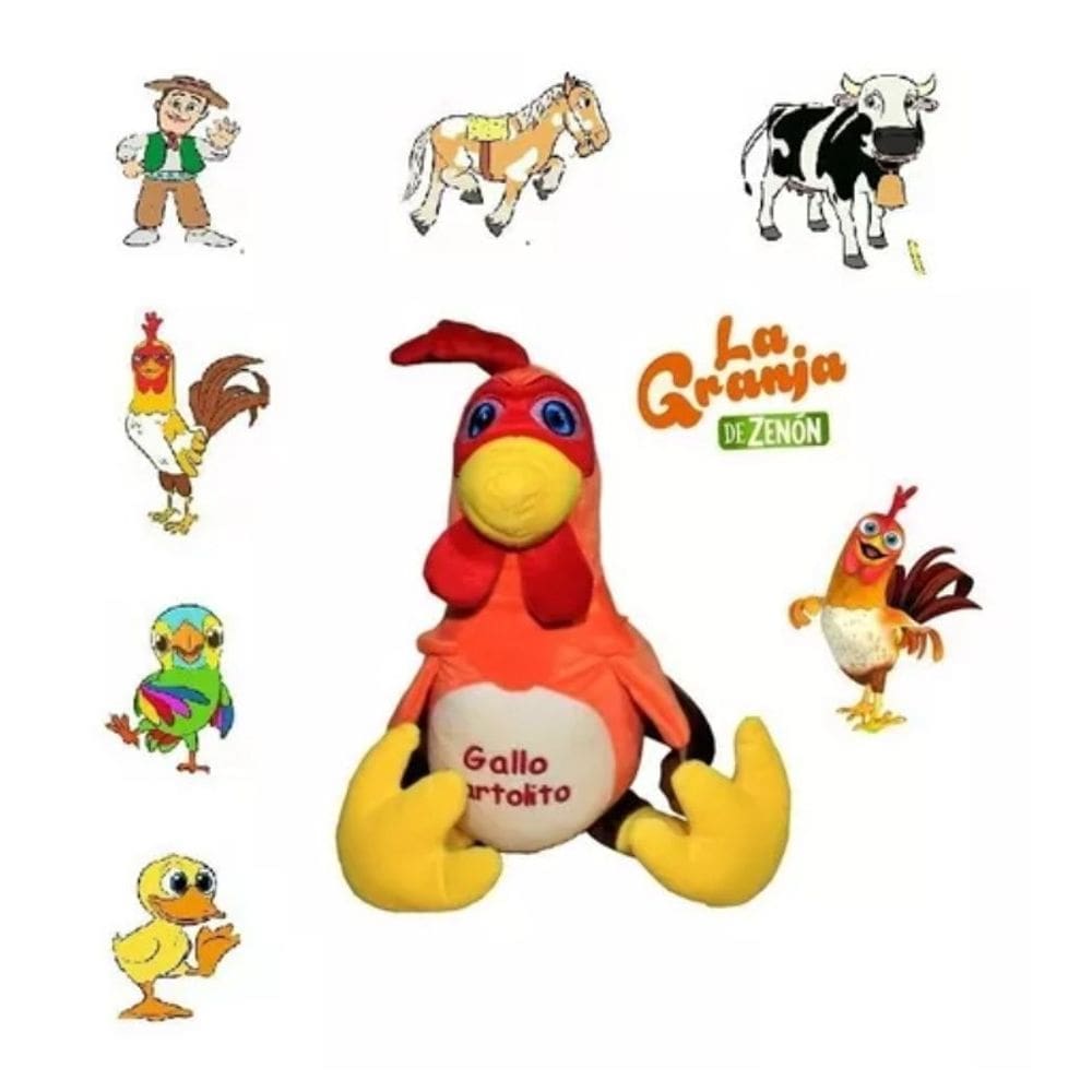 Brinquedo de pelúcia Gallo Bartolito de la Granja Zeno 50cm