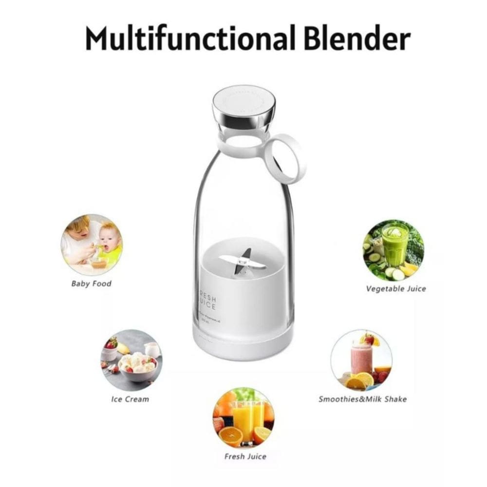 Frasco de liquidificador portátil recarregável de 420mL com bateria de 1200mAh