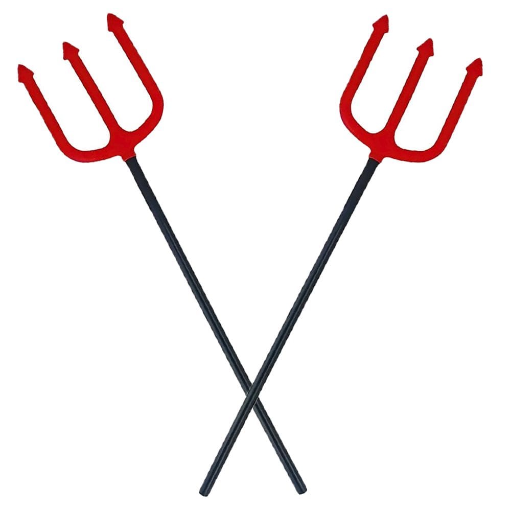 Tridente Hallowen Kit 2 Uni Festa Fantasia Carnaval Capetinha Diabinha Morte Cosplay Dia Das Bruxas Decoraçao