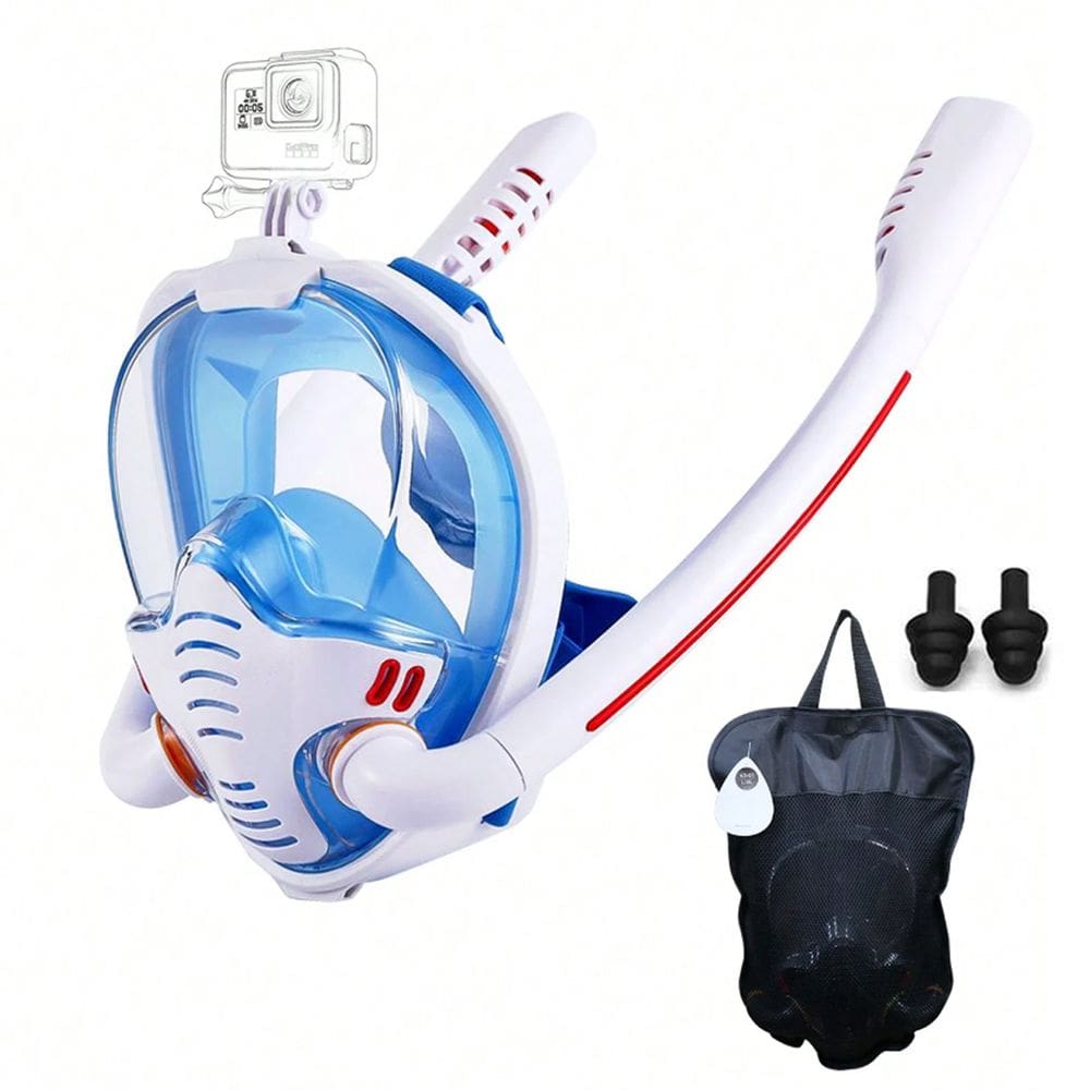Mascara De Mergulho Com Snorkel Duplo Oculos Tubo Respiraçao Nataçao Piscina Mar Esporte Lazer Faixa Ajustavel