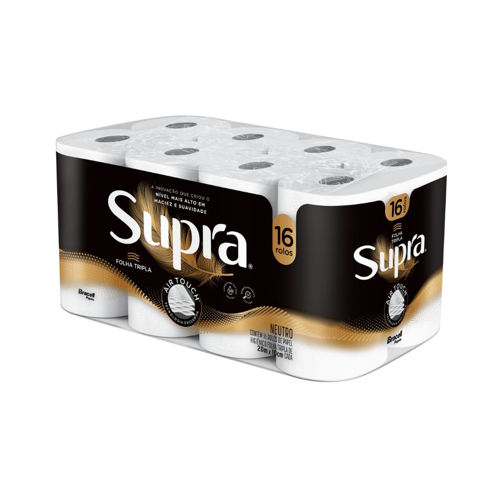 Papel Higiênico Supra Folha Tripla 16 Rolos