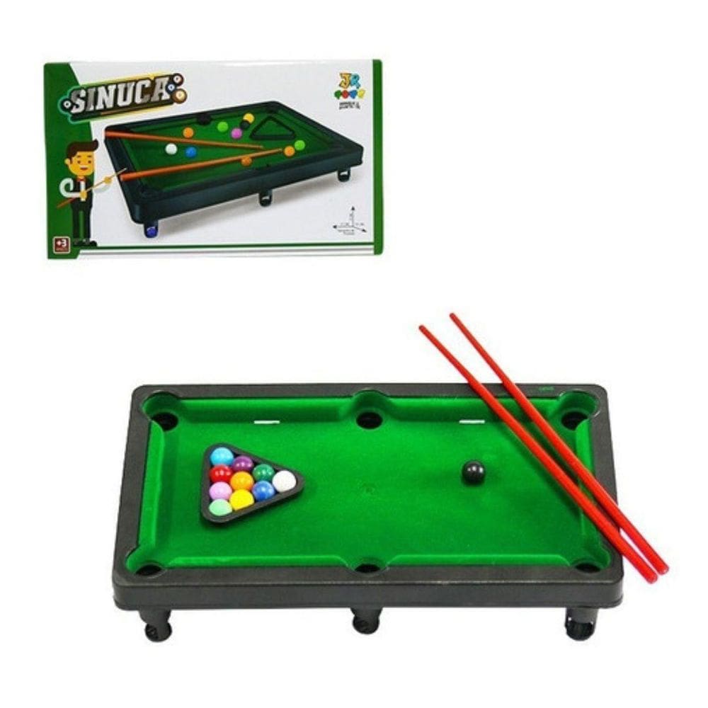 Mesa Mesinha Sinuca Plástico Brinquedo Aveludada Divertida