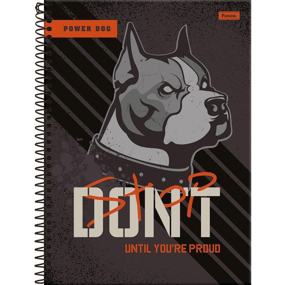Caderno Universitario Power Dog 15 Materias Escolar