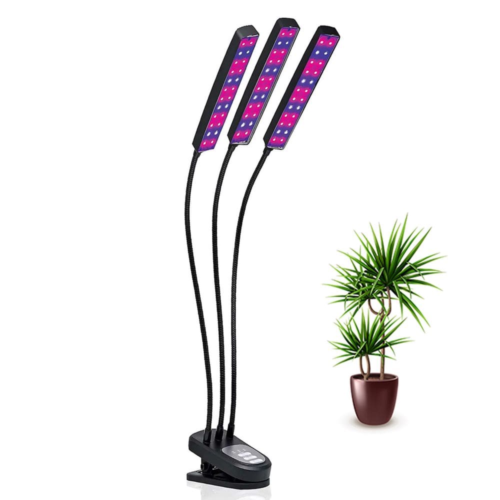 Lampada de Cultivo Planta Luminaria LED Luz Ultravioleta UV Temporizador Horta Esrtufa Fruto Plantaçao Terrario