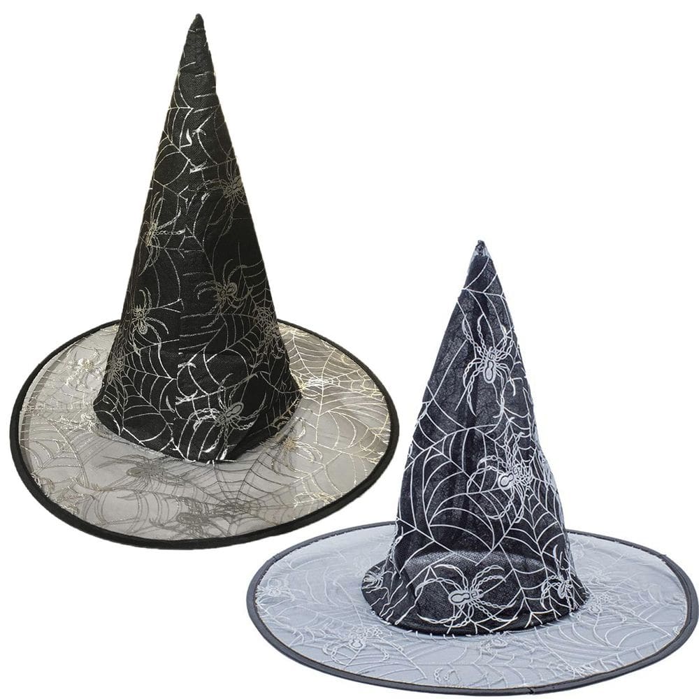 Chapeu Bruxa Hallowen Carnaval Festa Fantasia Kit 2 Uni Feiticeira Mago Bruxinha Magico Evento Comemoraçao Tematica