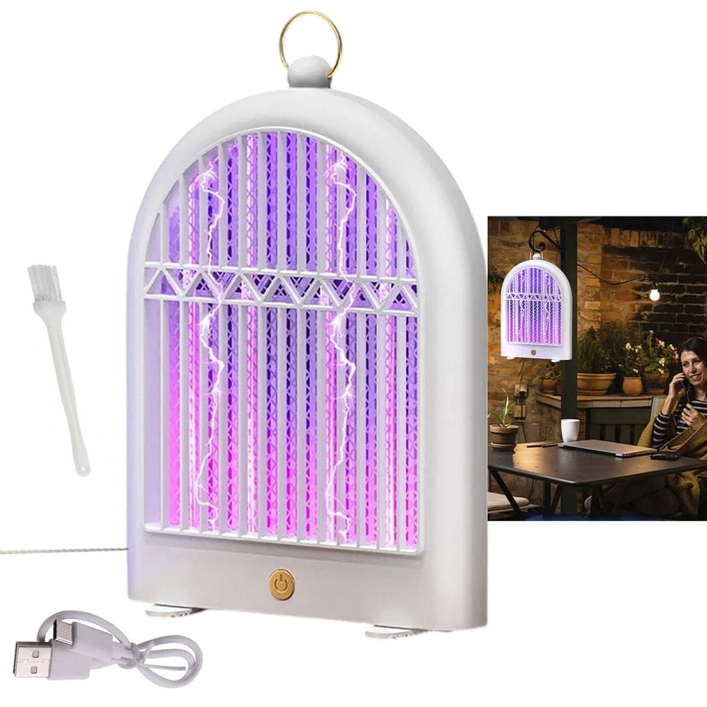 Luminaria Repelente Armadilha Mata Mosquito Inseto Moscas Pernilongo Luz Ultravioleta Gancho Pendurar Portatil Usb