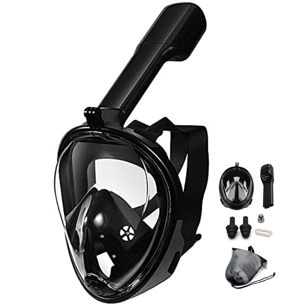 Mascara de Mergulho Snorkel Full Face Anti Embaçamento Diversao Lazer Suporte para Camera Esporte Nataçao Praia Piscina