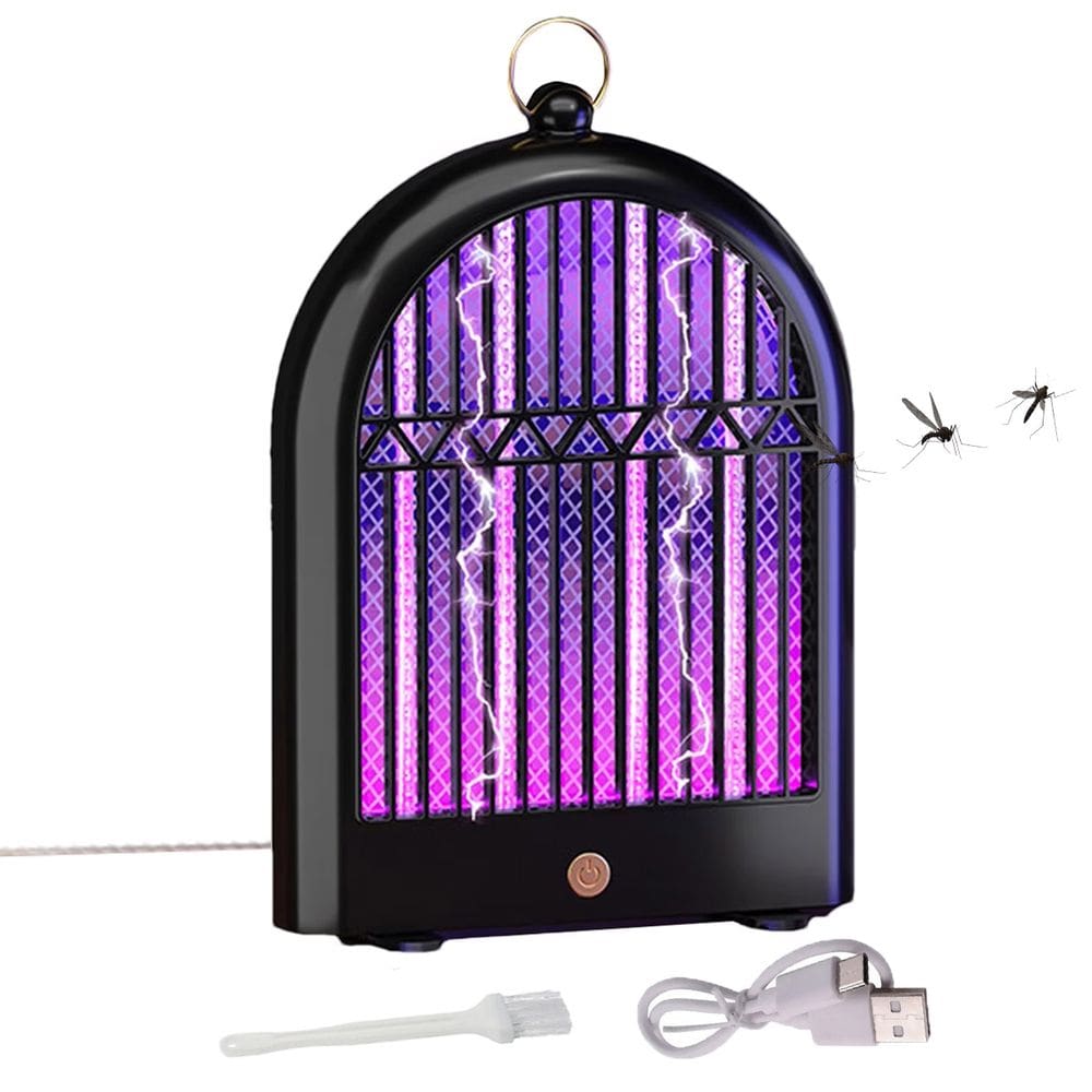 Luminaria Repelente Armadilha Mata Inseto Mosca Mosquito Luz Ultravioleta USB Portatil Gancho Pendurar Previne Doenças