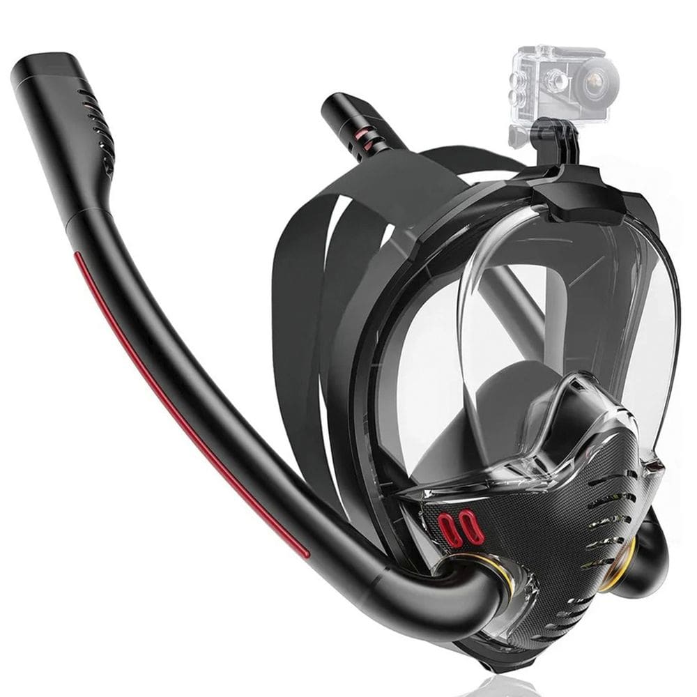 Mascara Mergulho Snorkel Duplo Protetor Auricular Ouvido Visao 180 Graus Piscina Nataçao Lazer Recreaçao Esporte