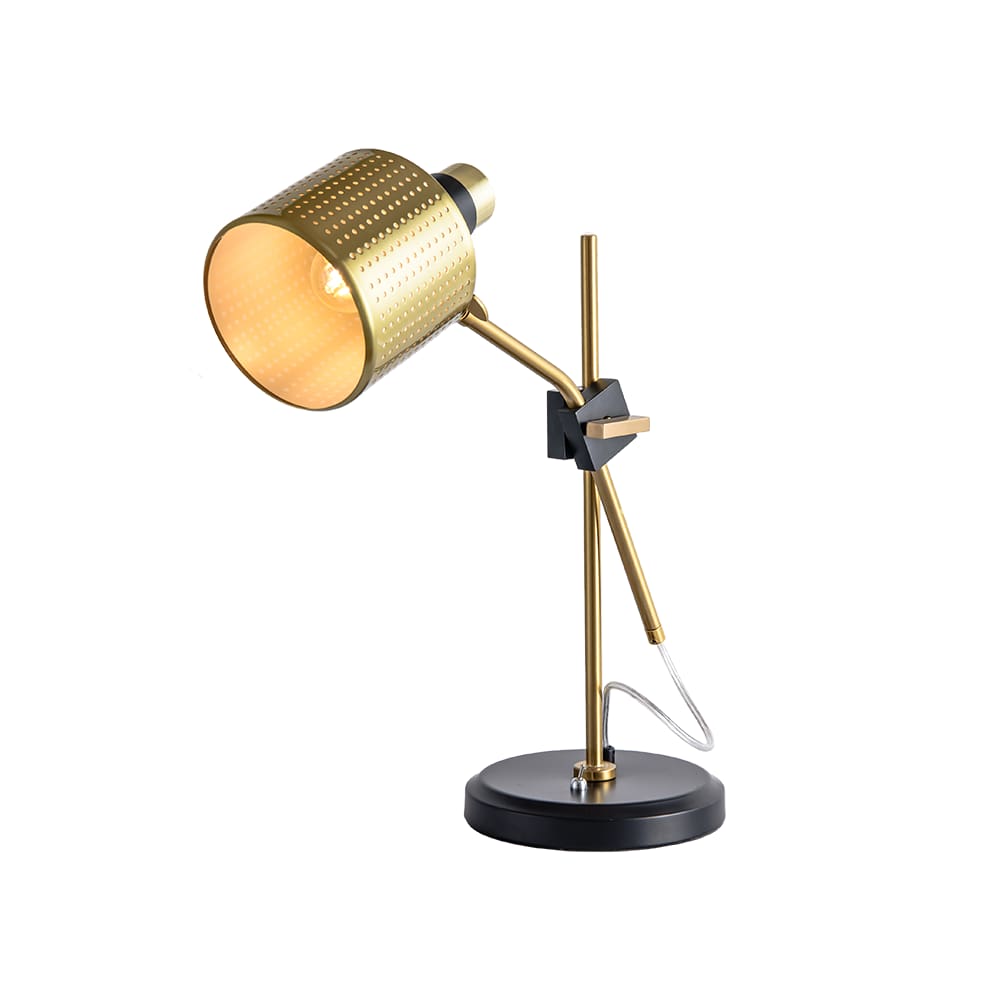 Luminária de Mesa Abajur Vintage Regulável Bronze 65cm DS8213 Delis