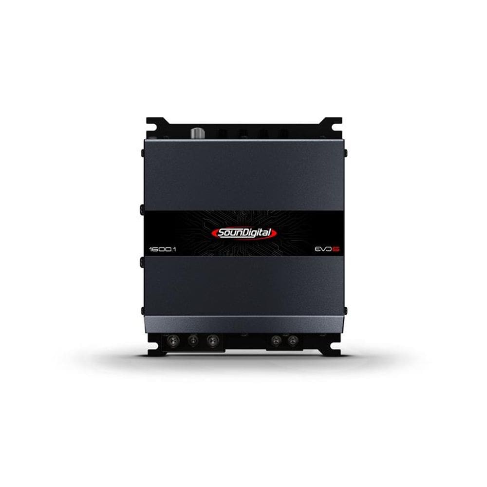 Módulo SounDigital 1600.1 EVO6 2 Ohms 1 Canal Classe D Digital Amplificador Som Automotivo Carro Moto SUV 1600W RMS