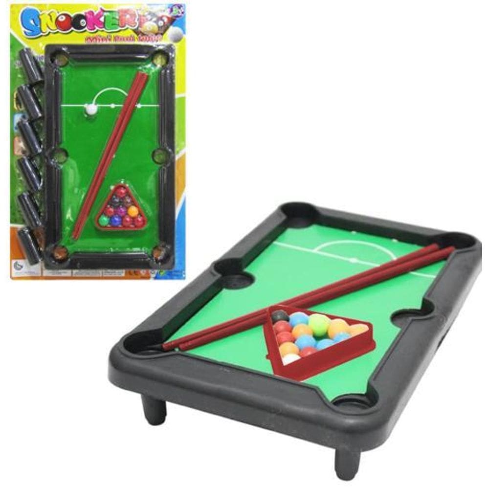 Mesa De Sinuca / Bilhar Snooker Mini Com Acessorios 30X17Cm