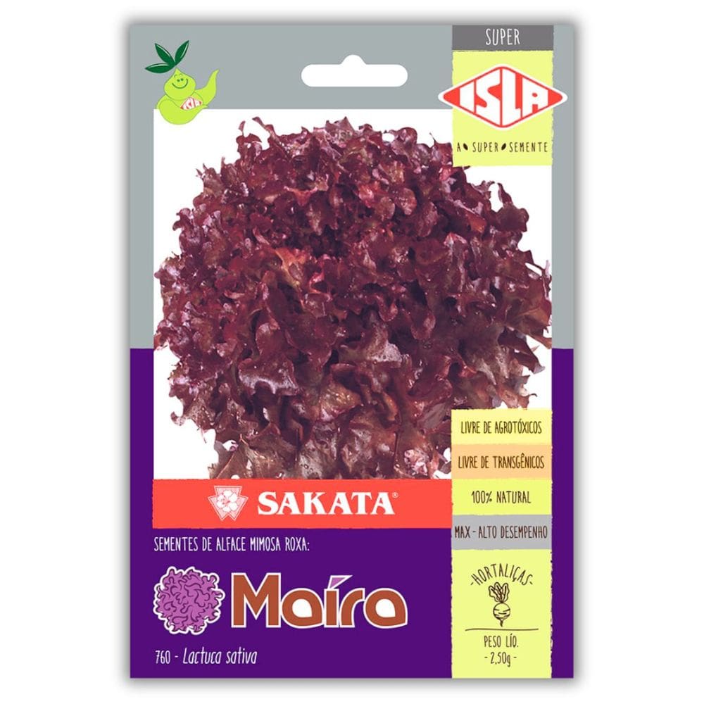 Semente Alface Mimosa Roxa Maíra Super ISLA