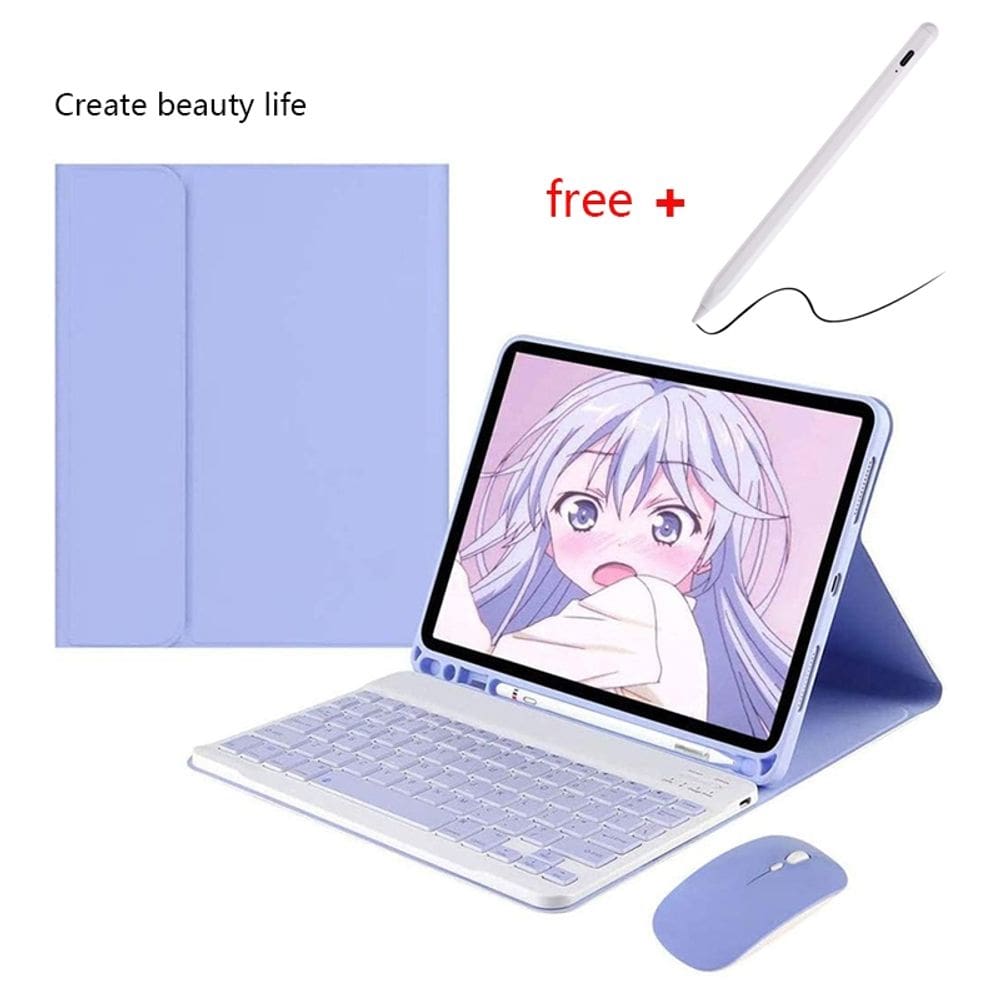 Capa de teclado Galaxy Tab S6 Lite 10.4 2022/2020 roxa