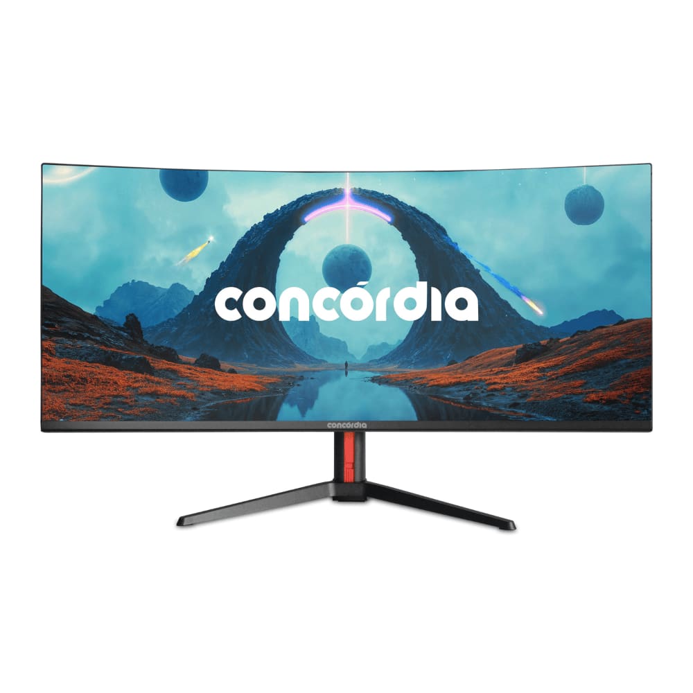 Monitor Concórdia Gamer Curvo Ultrawide UZ340 34`` WQHD 165hz 1ms 2*HDMI 2*DP SRGB 100% PIP/PBP