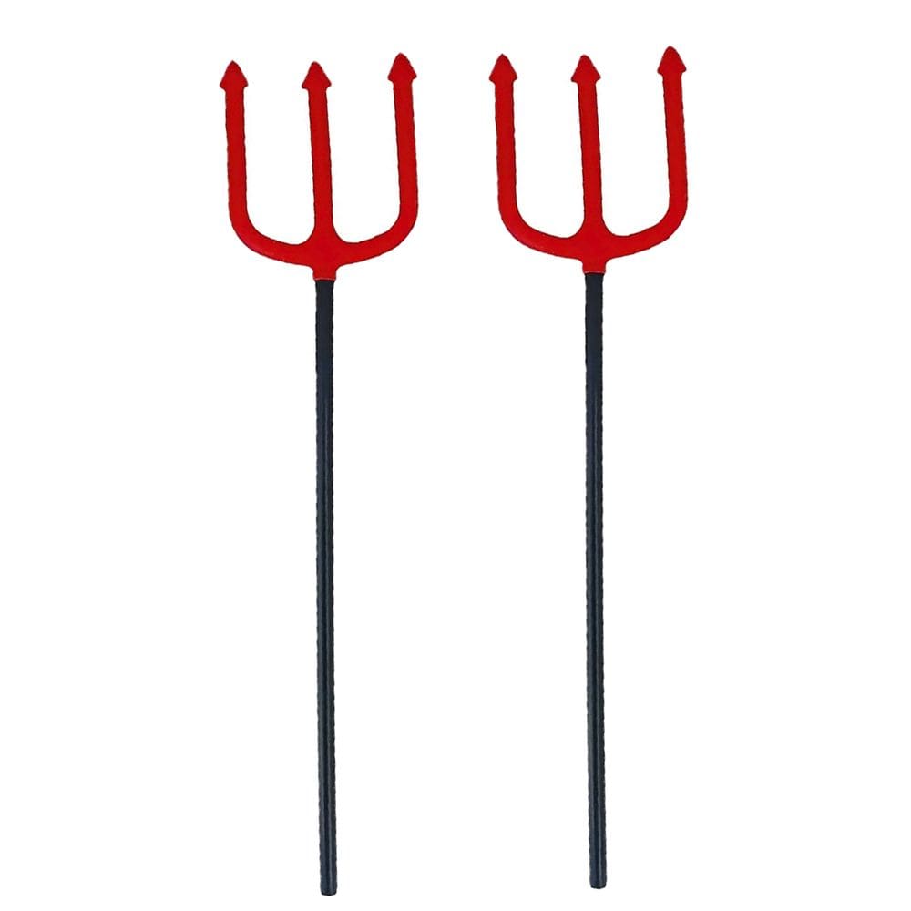 Tridente Hallowen Fantasia Festa Carnaval Dia Das Bruxas Kit 2 Uni Capetinha Diabinha Cosplay Morte Decoraçao