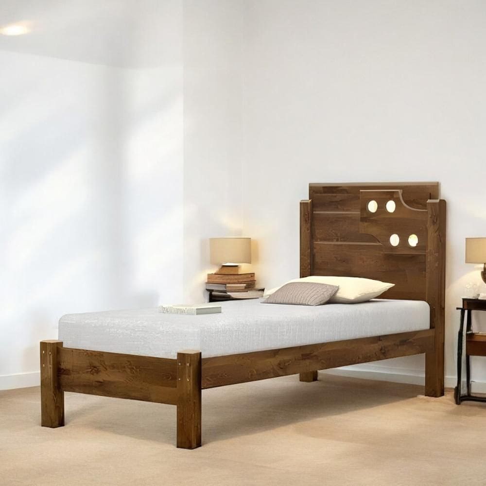 Cama Solteiro com Aplique Espelho Colônia Malbec