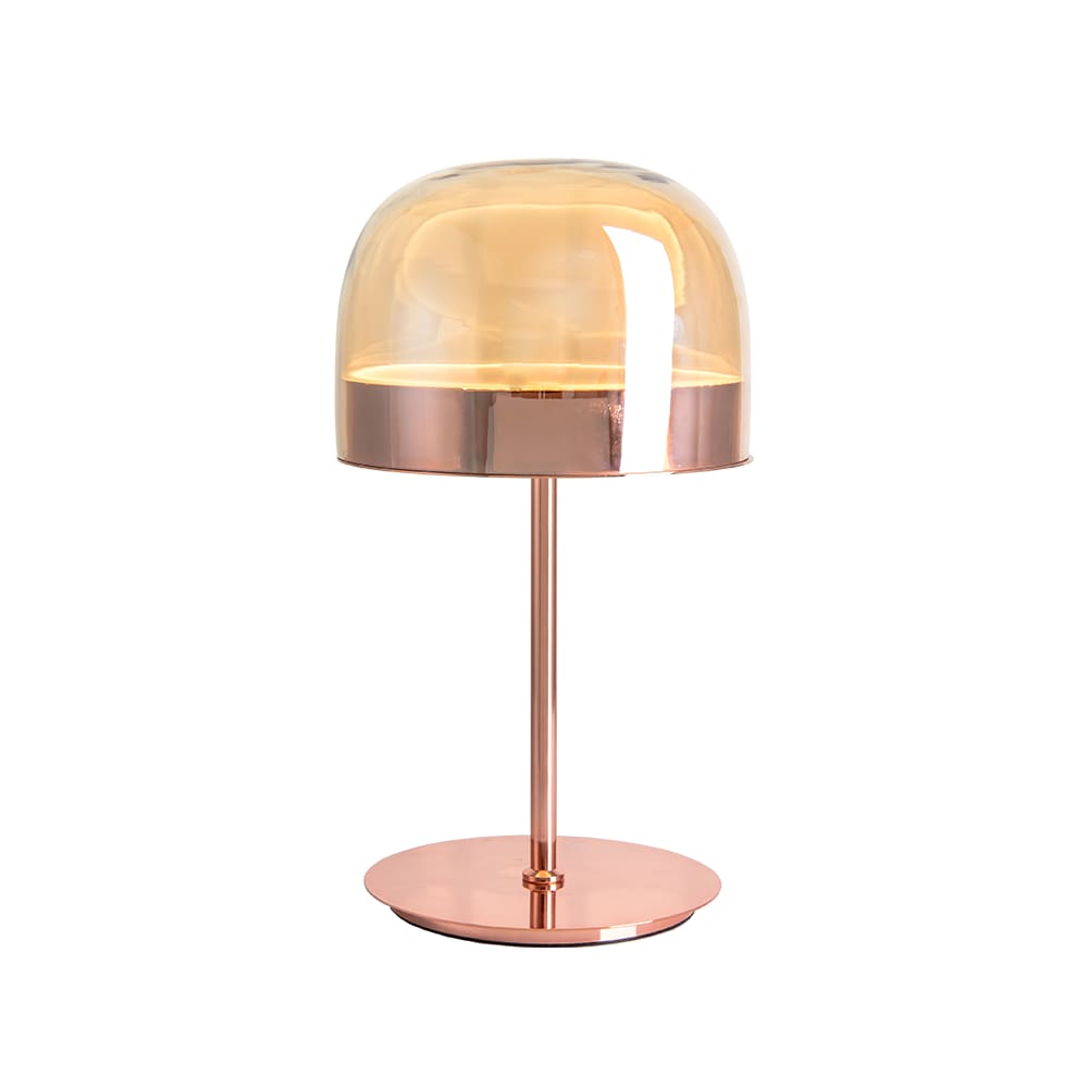 Luminária de Mesa Abajur Rose Gold 43cm Led 20W 3000K Bivolt DS8217 Delis