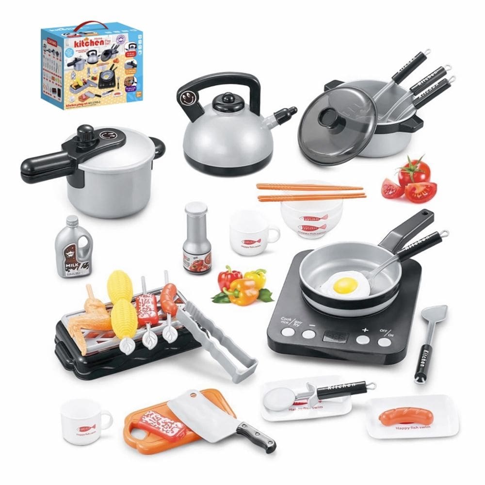 Conjunto de cozinha de brinquedo de 36 peças para meninos e meninas