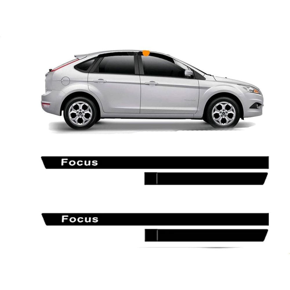 Friso Lateral Focus 2009 A 2019 Com Nome Preto Fosco