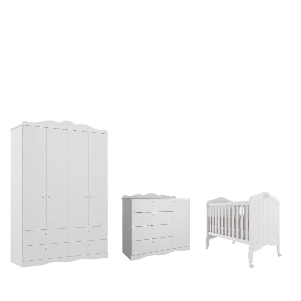 Quarto Bebe Completo Permobili Provençal Encanto MDF