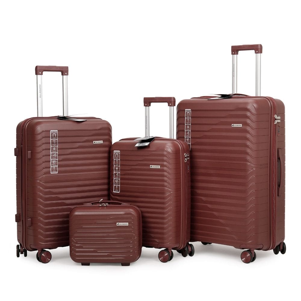 Kit Conjunto Malas de Viagem PMG + Frasqueira 4 peças Polipropileno Zíper Duplo - Portland Allabard