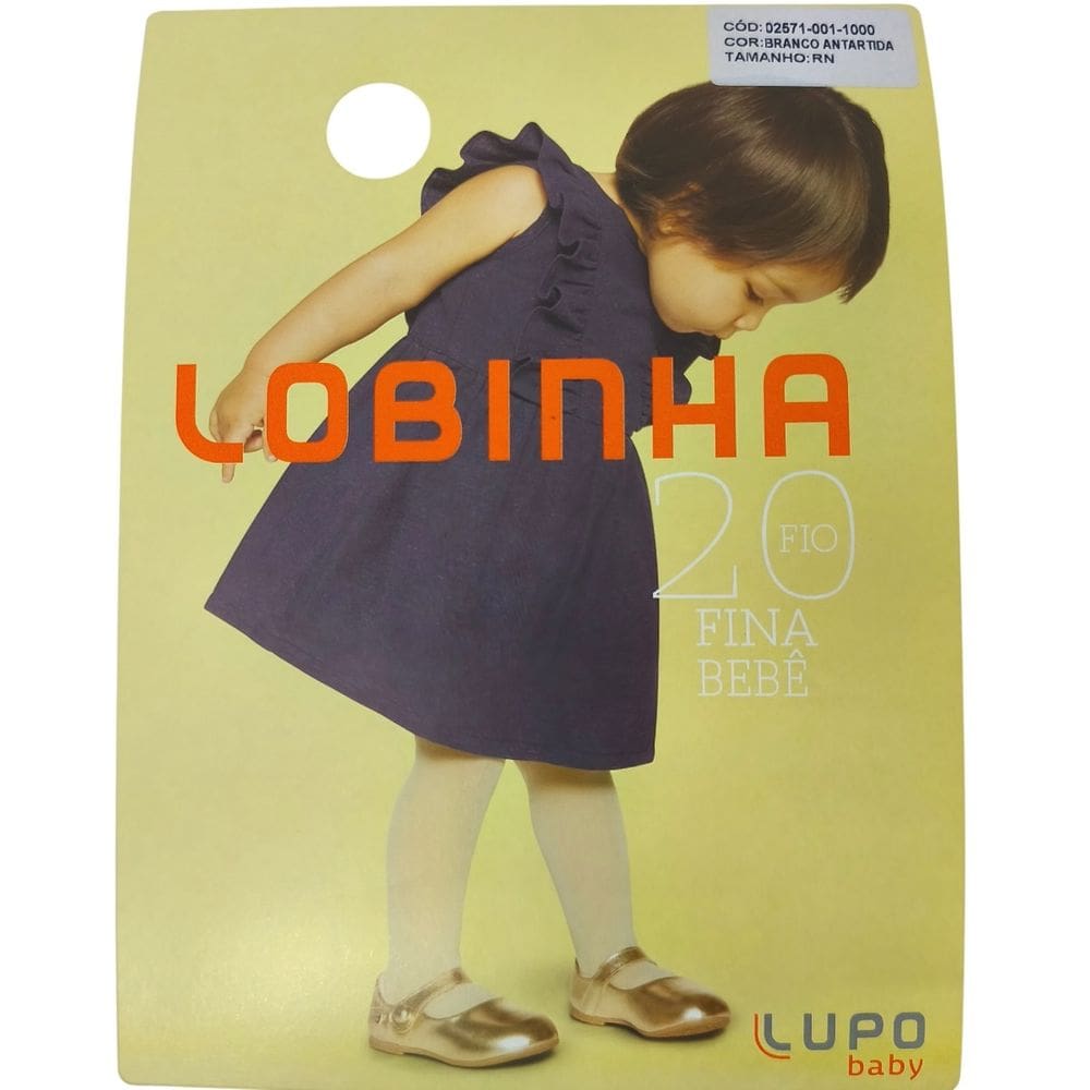 Meia Calça Infantil Menina Fina Casual Dia a Dia Fio 20 Lupo 02571-001