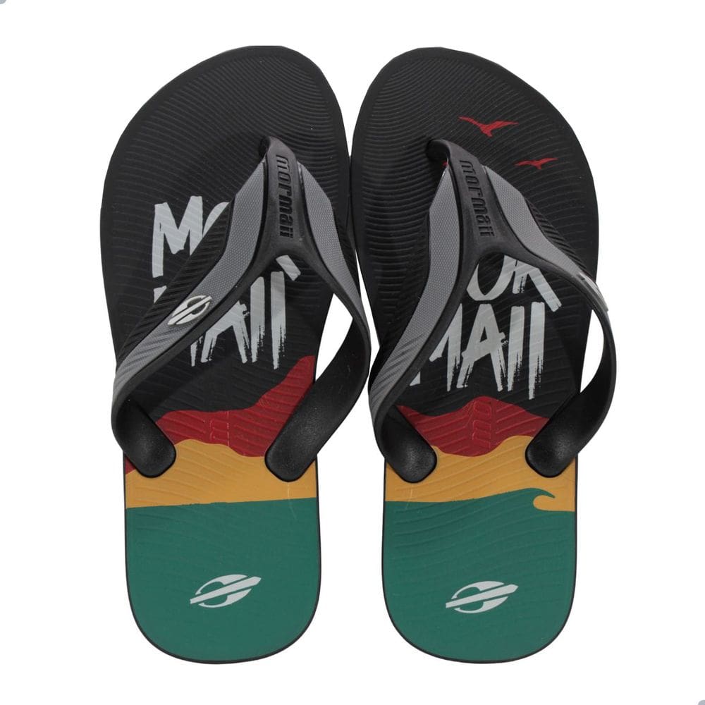 Chinelo Mormaii 12304 Neocycle III Preto/Cinza/Verde