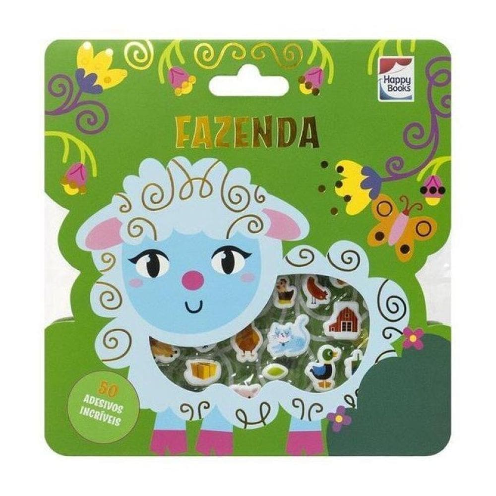Livro Com Adesivos Fofinhos: Fazenda
