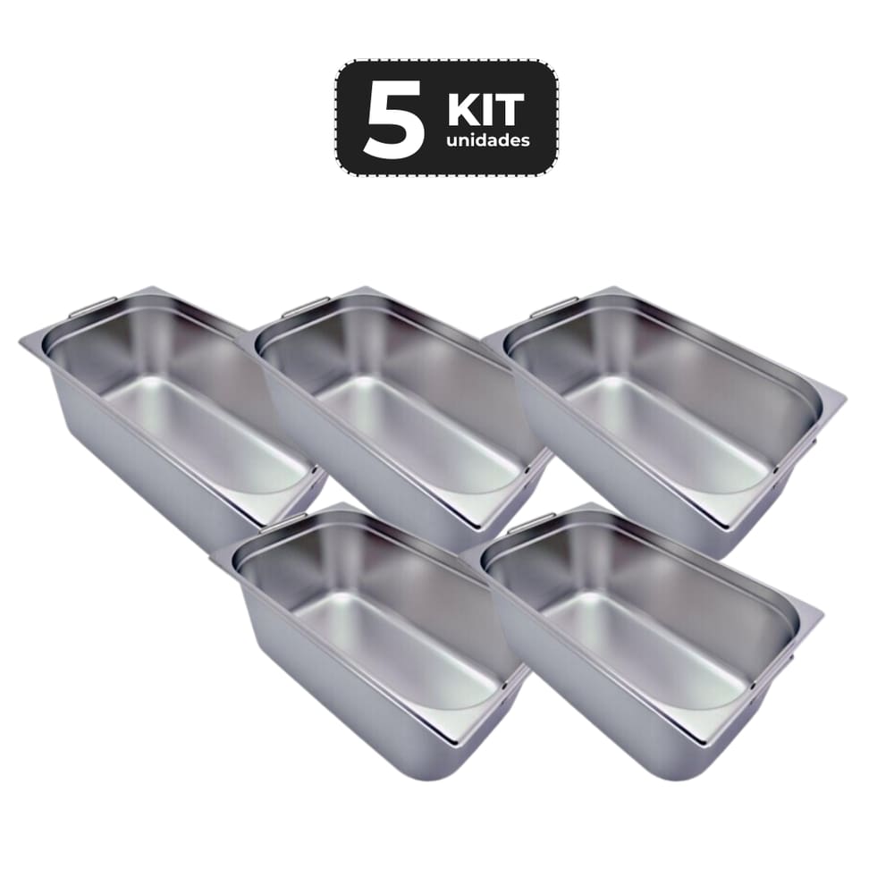 Kit 5 Cuba Com Alca 1/1 Gn 200 Para Buffet