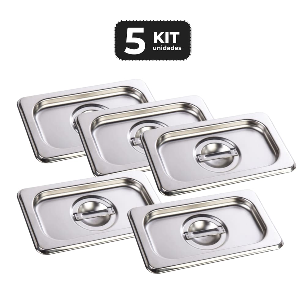 Kit 5 Tampa Para Cuba Sem Recorte 1/3 Gn Para Buffet