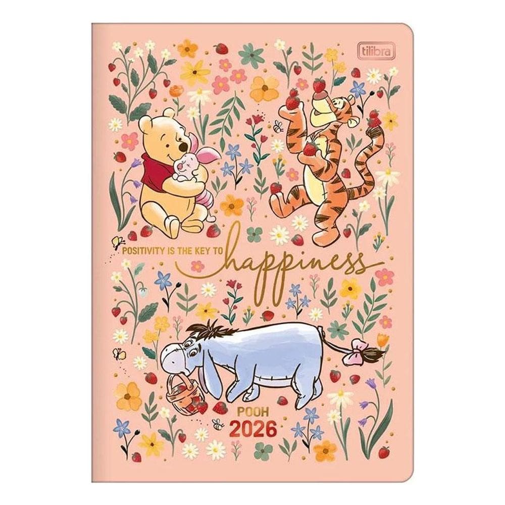 Agenda Planner Ursinho Pooh 2026 Grampeado 20 Folhas - Tilibra