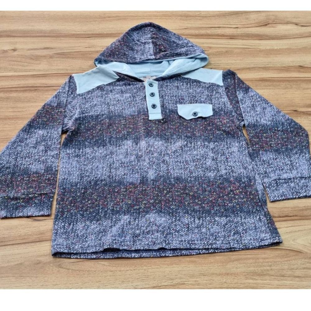 Blusa De Frio Infantil Masculina Só Brincar 10 Azul/Vermelho