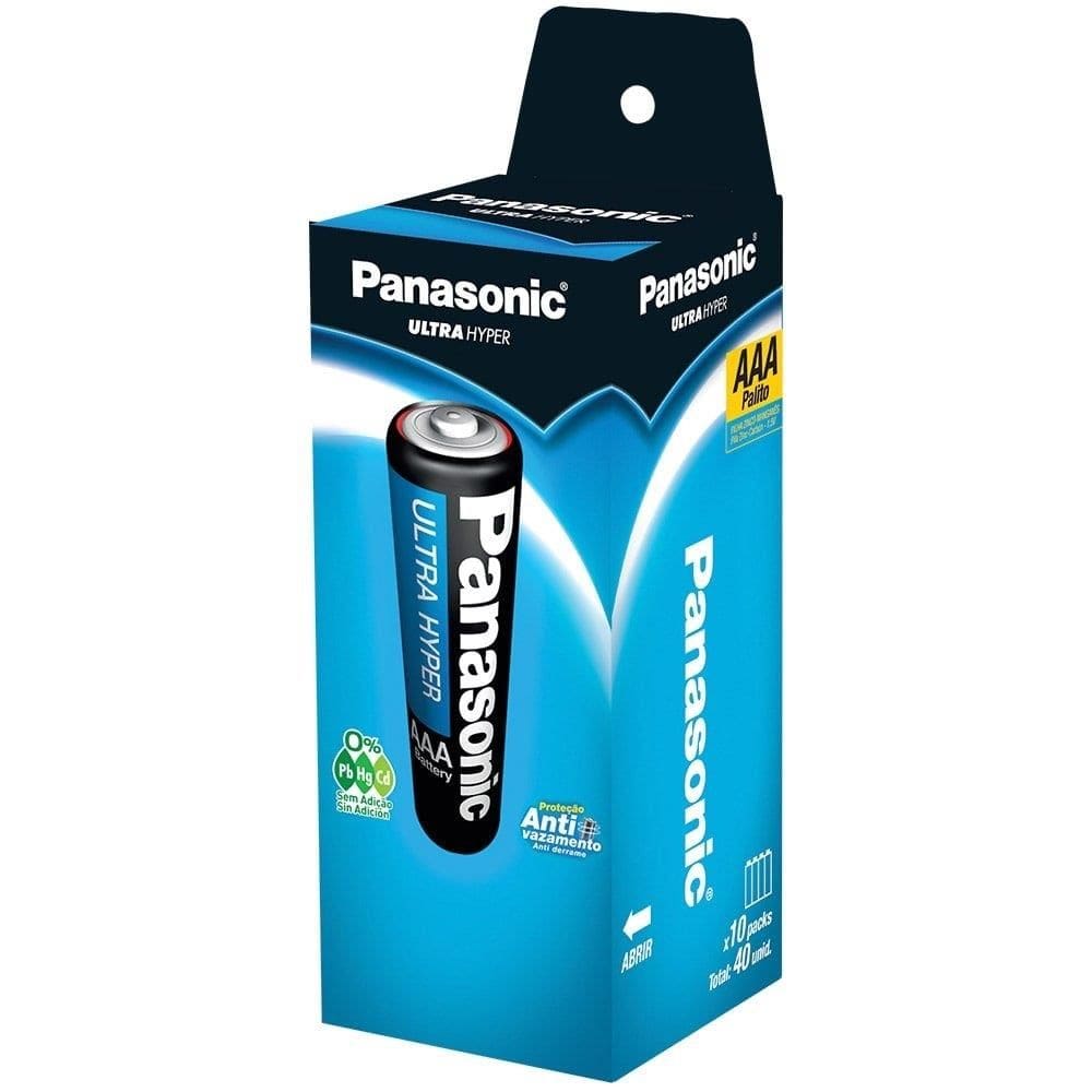 Pilha Panasonic Palito Comum R03UAL-4S40 Tubo - Embalgem Com 40 Unidades