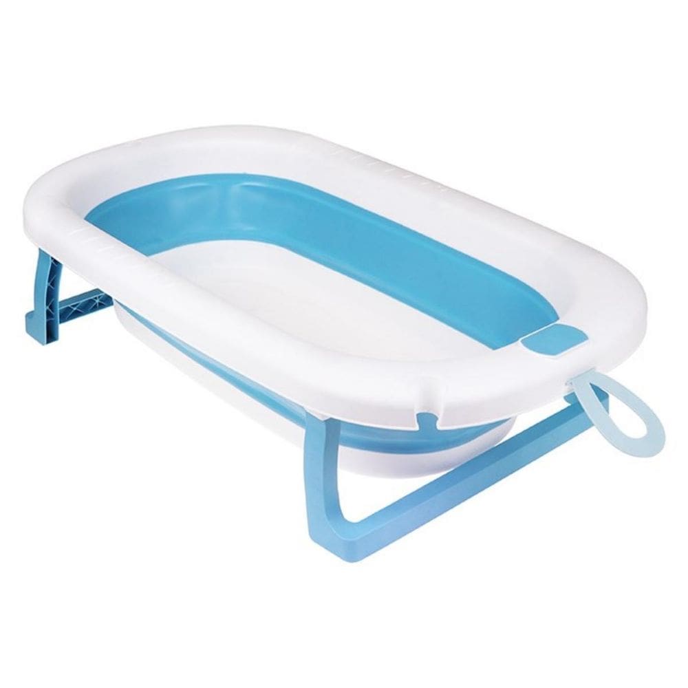 Banheira Dobrável Azul Art Brink Infantil Com Suporte Seguro