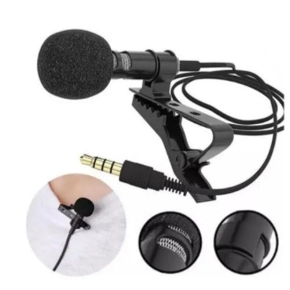 Microfone De Lapela P3 Lapella Ideal Para Entrevistas