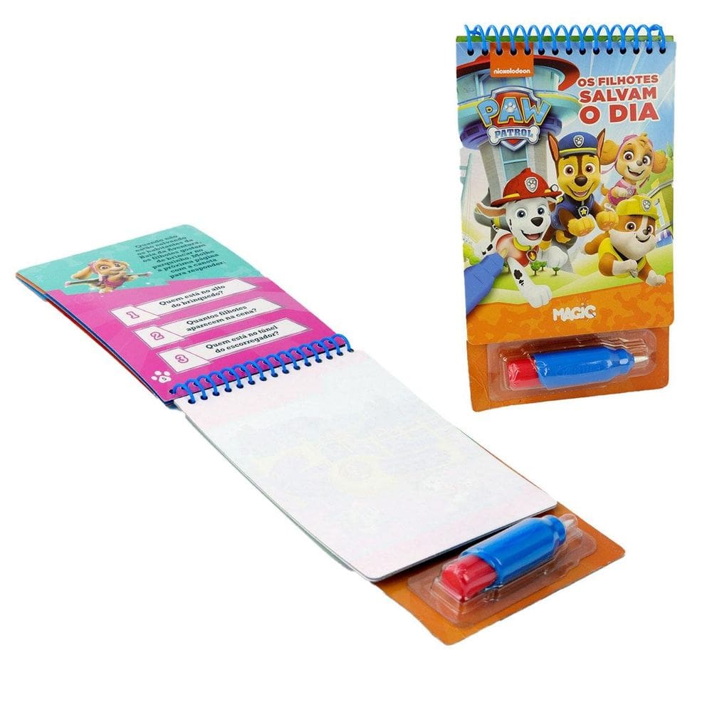 Livro de Colorir Aqua Book Patrulha Canina Pincel - Tudo em Caixa