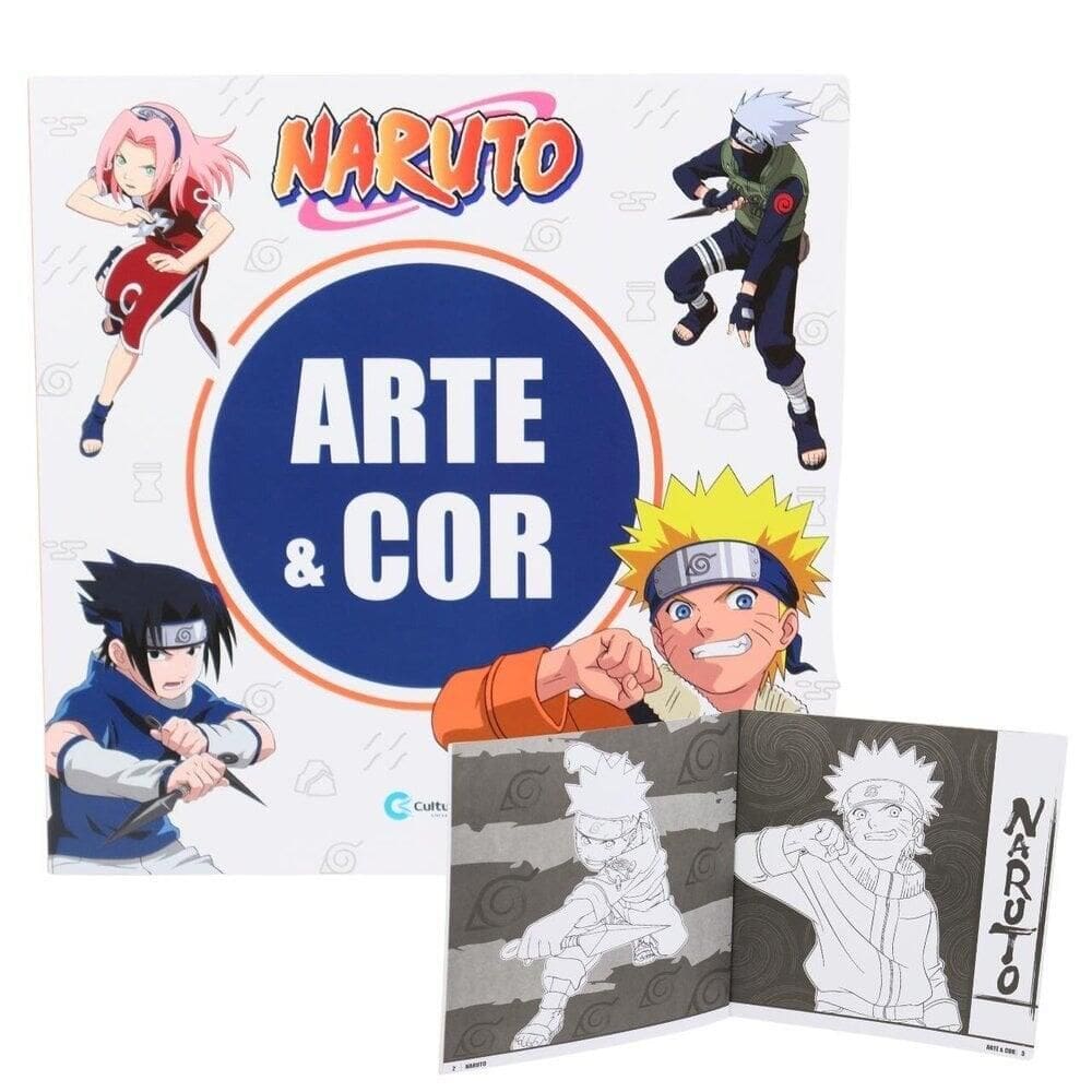 Livro de Colorir Arte e COR Naruto - Tudo em Caixa