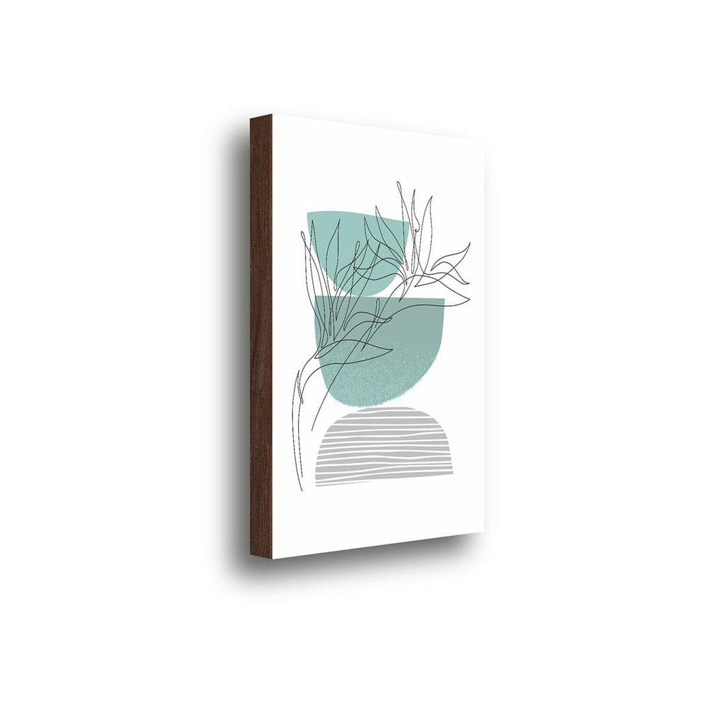 Quadro Decorativo Único Flor Formas Orgânicas One Line 40X60