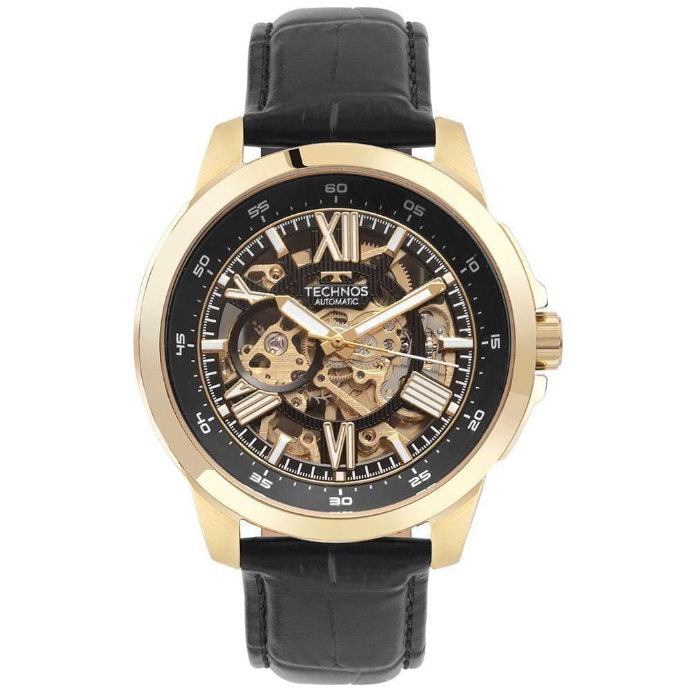 Relógio Technos Masculino Automático Dourado - G3265ao/0p G3265ao/0p
