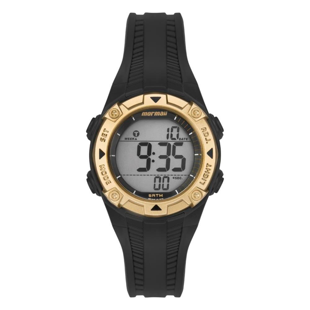 Relógio Mormaii Feminino Ref: Mo1068/8p Esportivo Digital Black