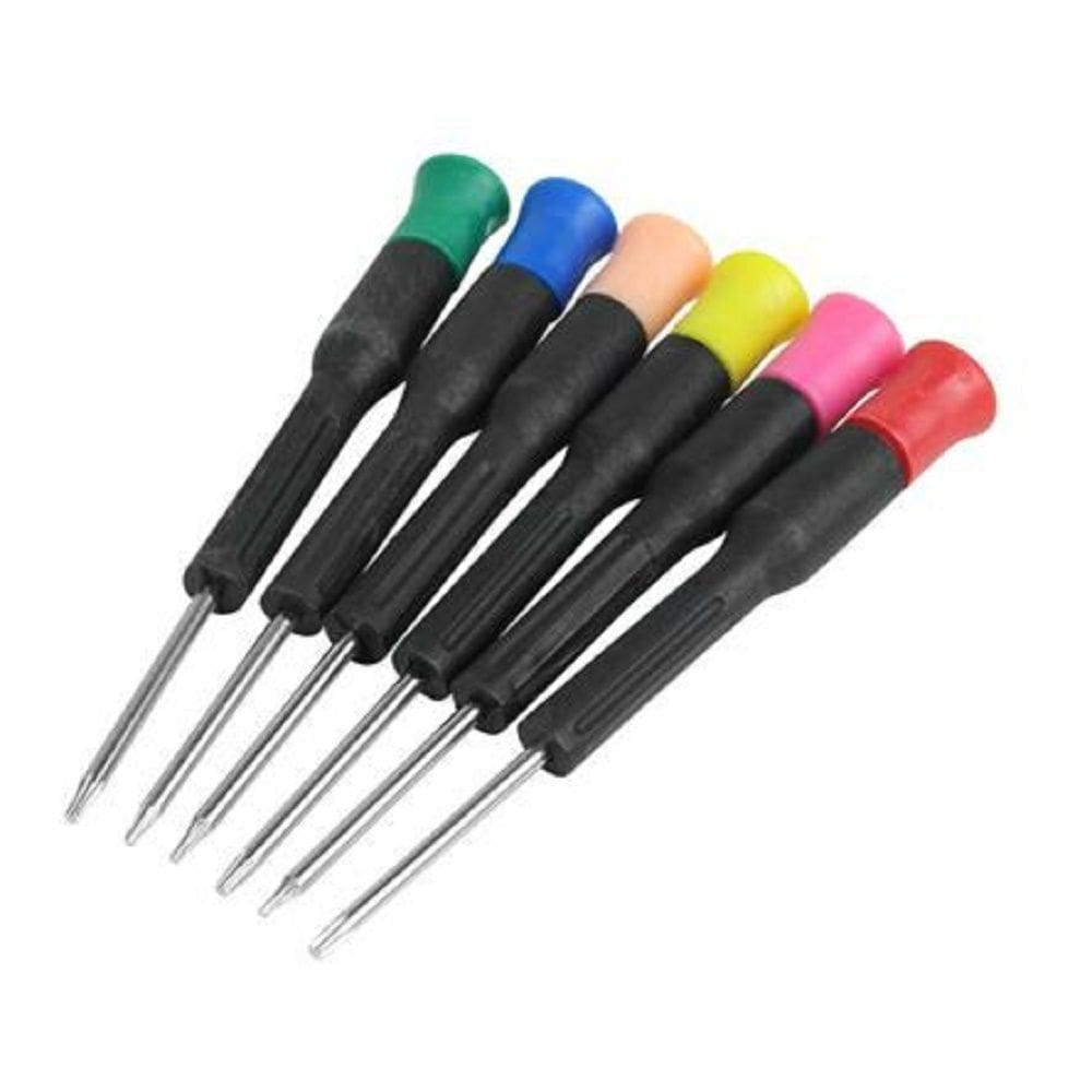 Jogo de Chaves Precisão Pequena Torx Fenda 6 Pçs Reparos Celular Eletrônicos Notebook Tablet Óculos