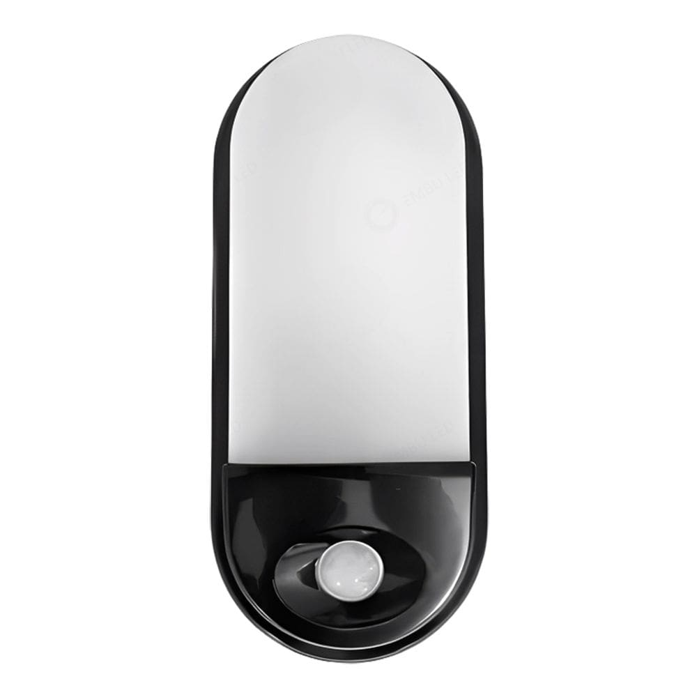 Arandela Tartaruga com Sensor de Presença Preto Led 15W 6000K Bivolt