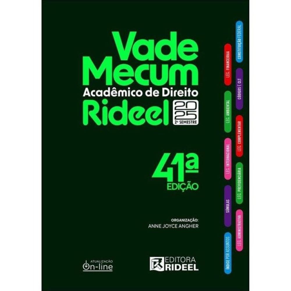 Vade Mecum Acadêmico De Direito Rideel - Tradicional - 2º Semestre - 2025