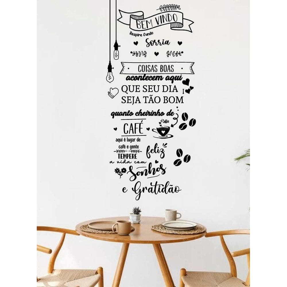 Adesivo De Parede Frase Sonhos E Gratidão