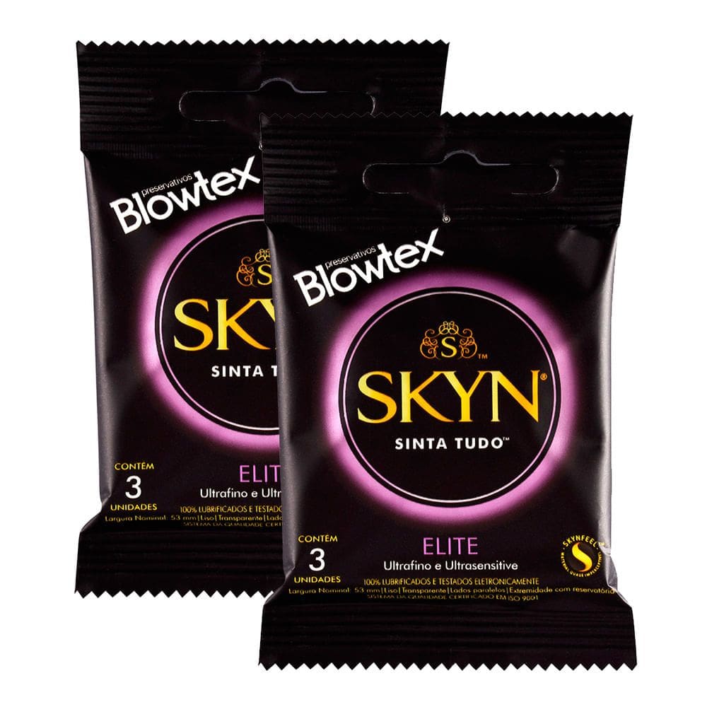Preservativo Blowtex Skyn Elite 3 Unidades | Kit com duas unidades