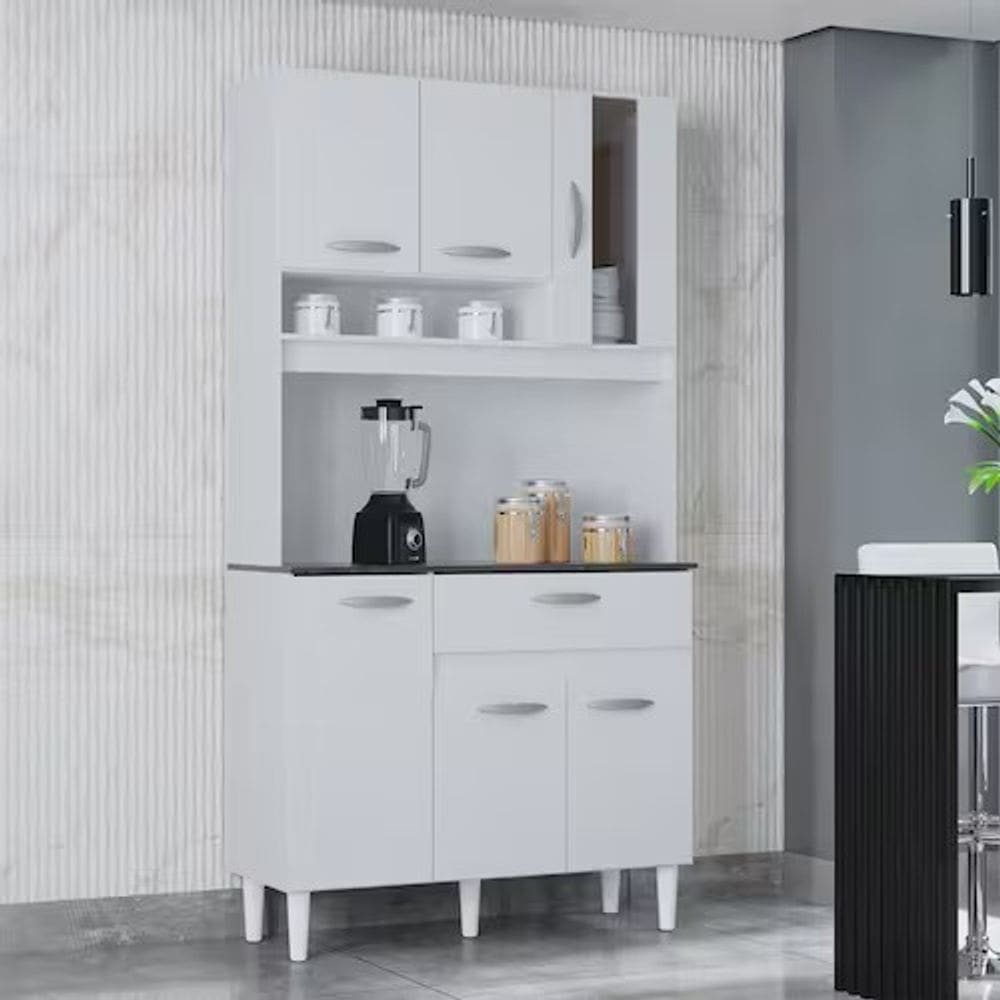 KIT COZINHA CORAL 6 portas BRANCO